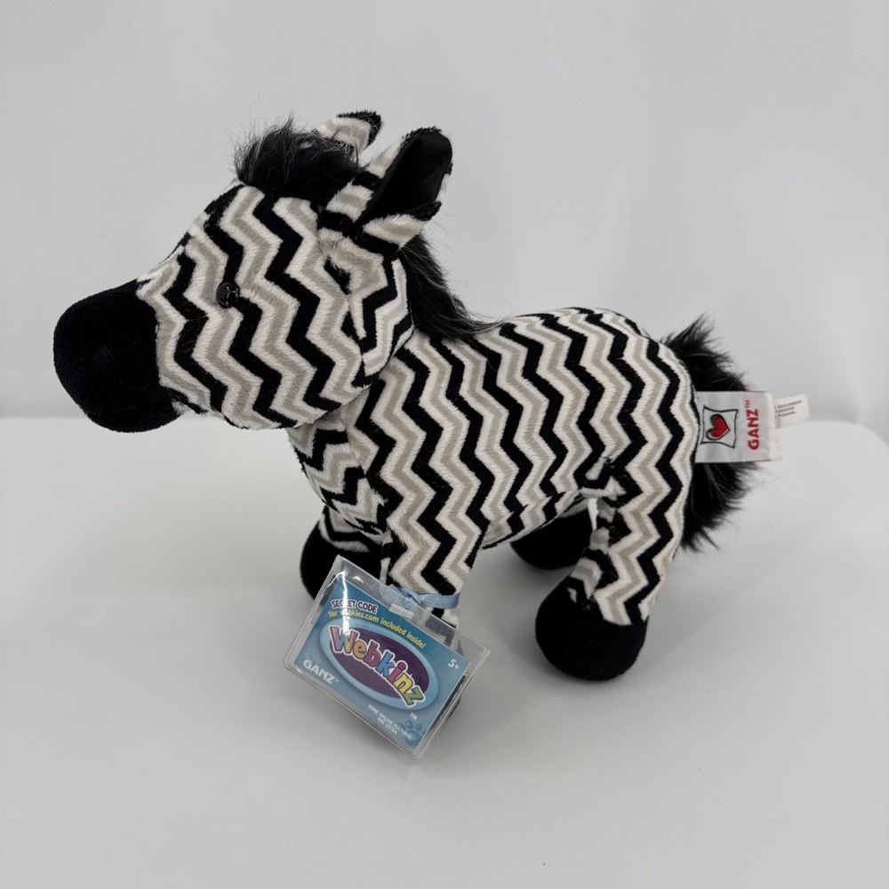 Webkinz Zig Zag Zebra NWT Unused Code Stuffy‎ Games